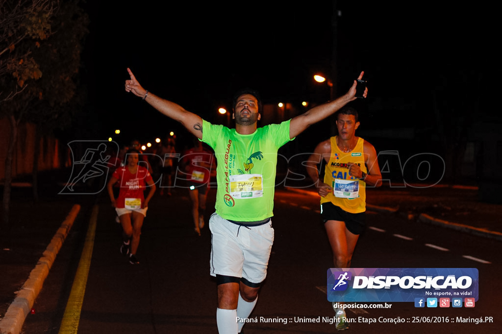 Unimed Night Run: Etapa Coração :: Paraná Running 2016