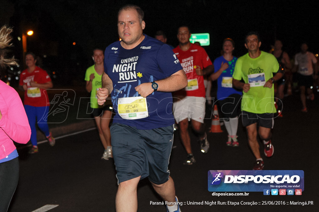 Unimed Night Run: Etapa Coração :: Paraná Running 2016