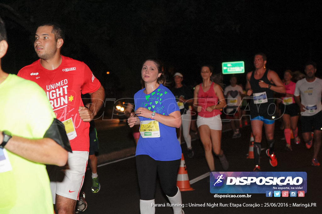 Unimed Night Run: Etapa Coração :: Paraná Running 2016