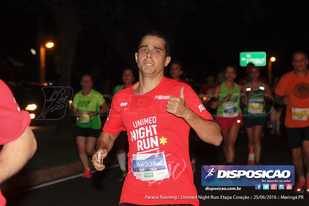 Unimed Night Run: Etapa Coração :: Paraná Running 2016