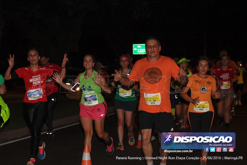 Unimed Night Run: Etapa Coração :: Paraná Running 2016