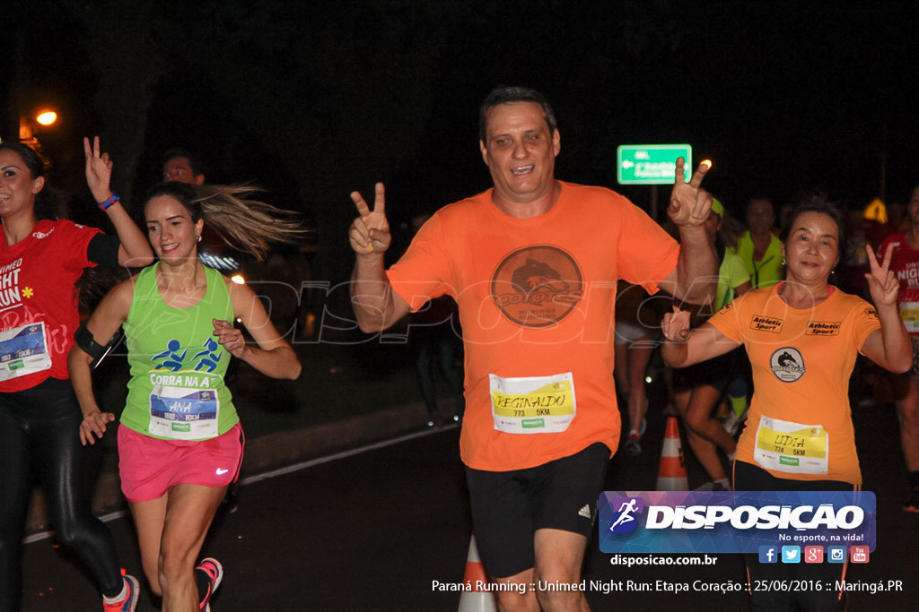 Unimed Night Run: Etapa Coração :: Paraná Running 2016