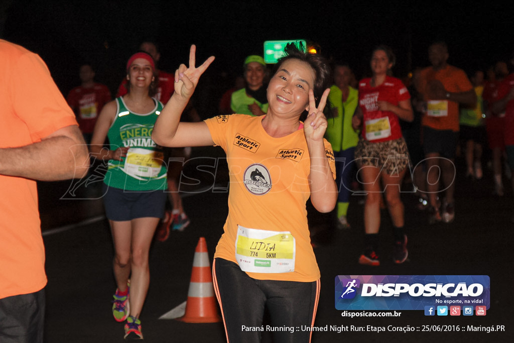 Unimed Night Run: Etapa Coração :: Paraná Running 2016