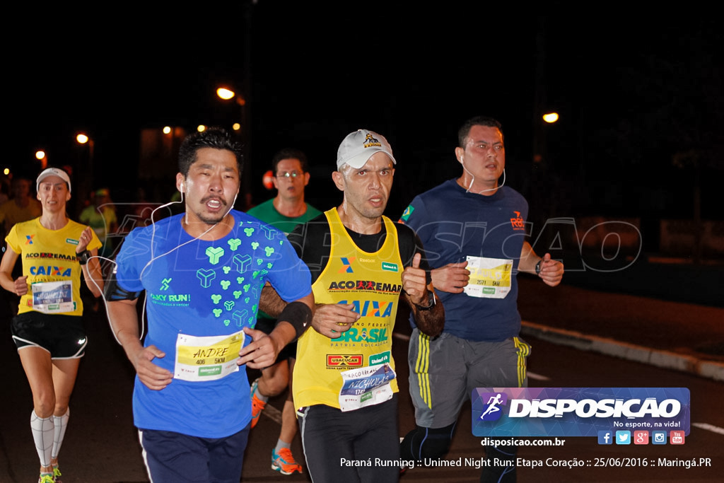 Unimed Night Run: Etapa Coração :: Paraná Running 2016