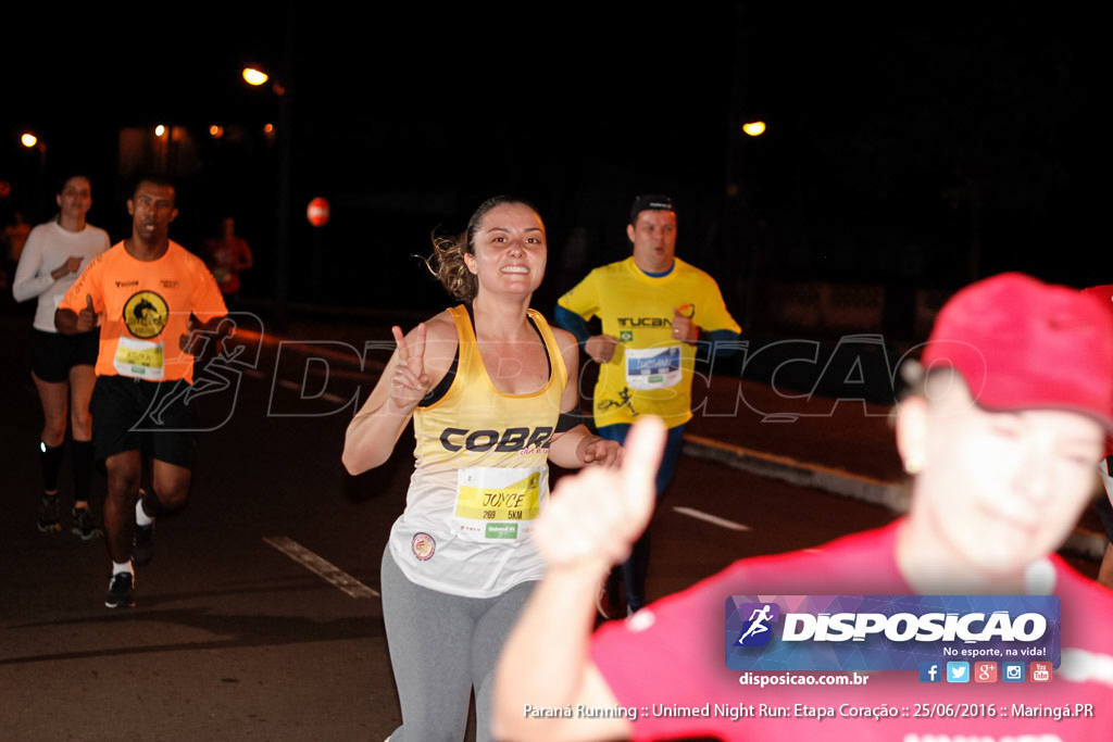 Unimed Night Run: Etapa Coração :: Paraná Running 2016