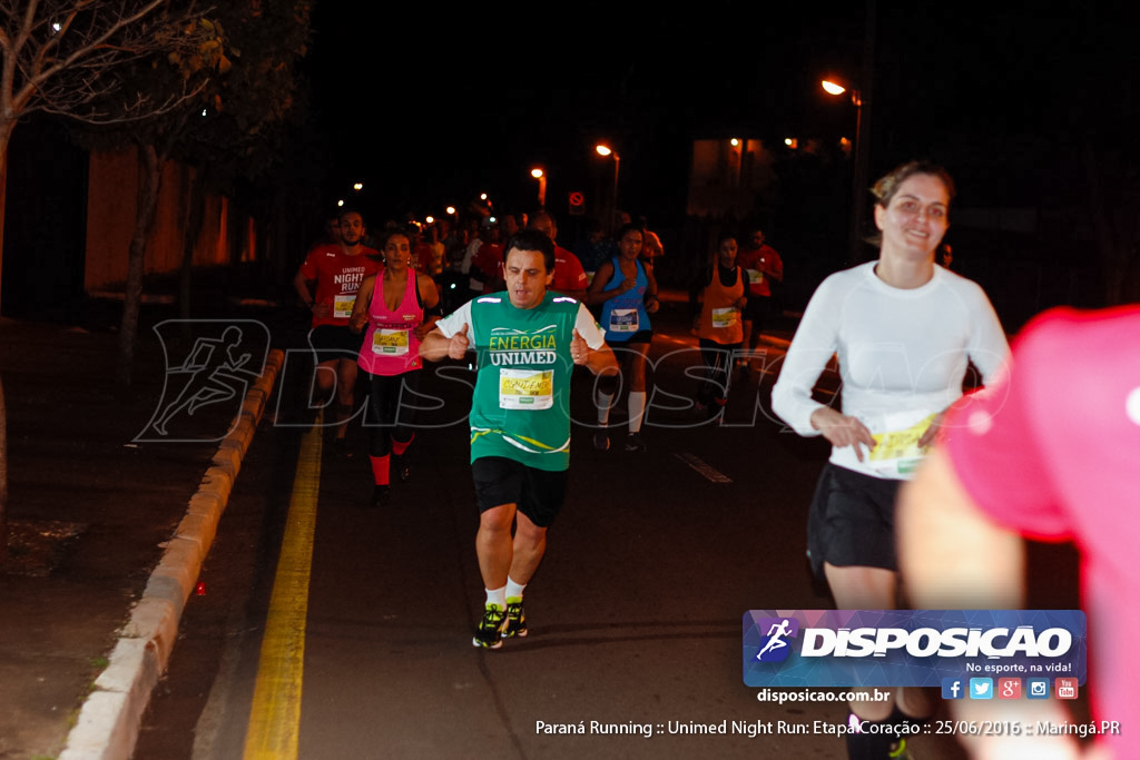 Unimed Night Run: Etapa Coração :: Paraná Running 2016