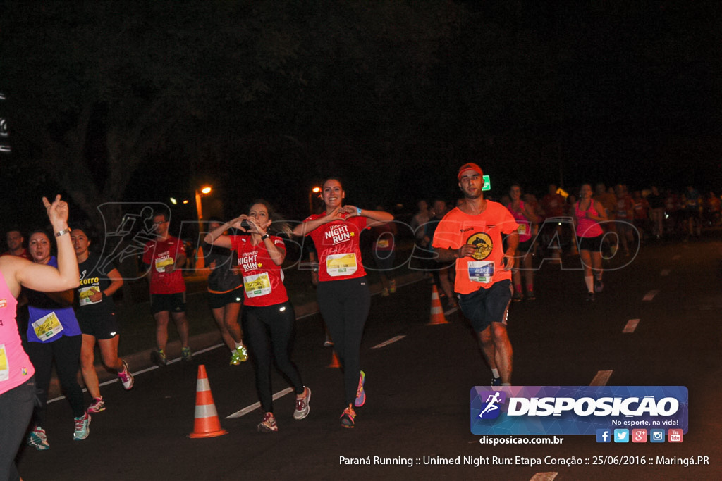 Unimed Night Run: Etapa Coração :: Paraná Running 2016