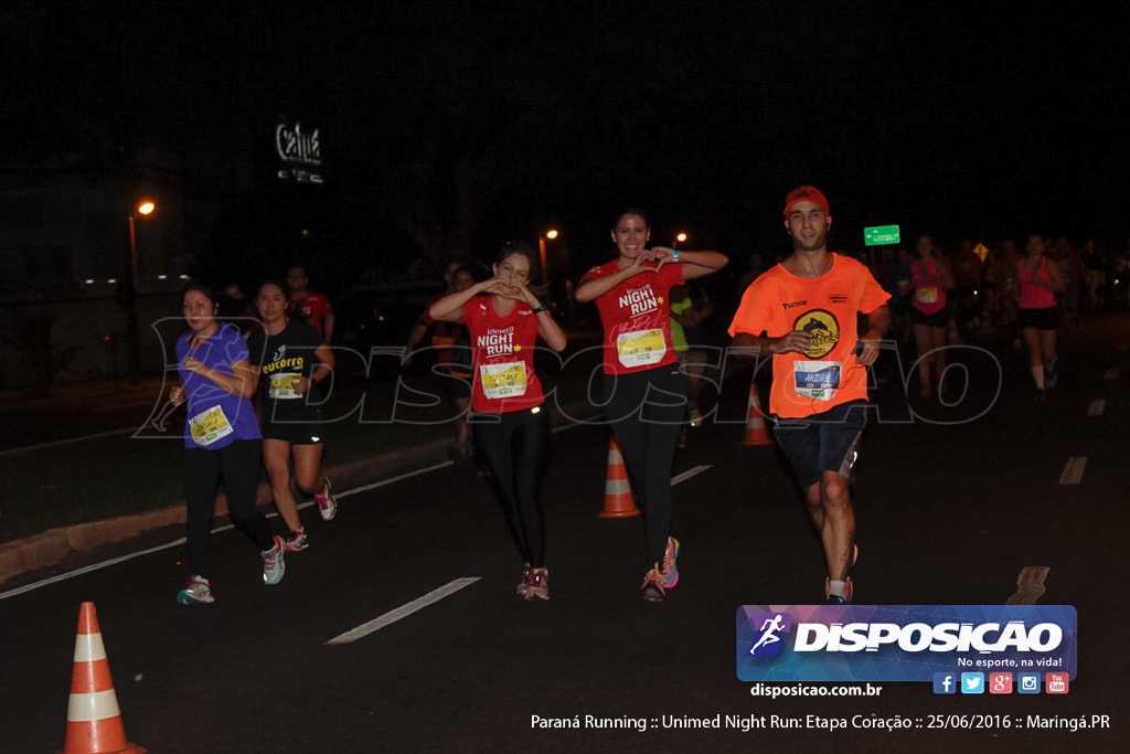 Unimed Night Run: Etapa Coração :: Paraná Running 2016