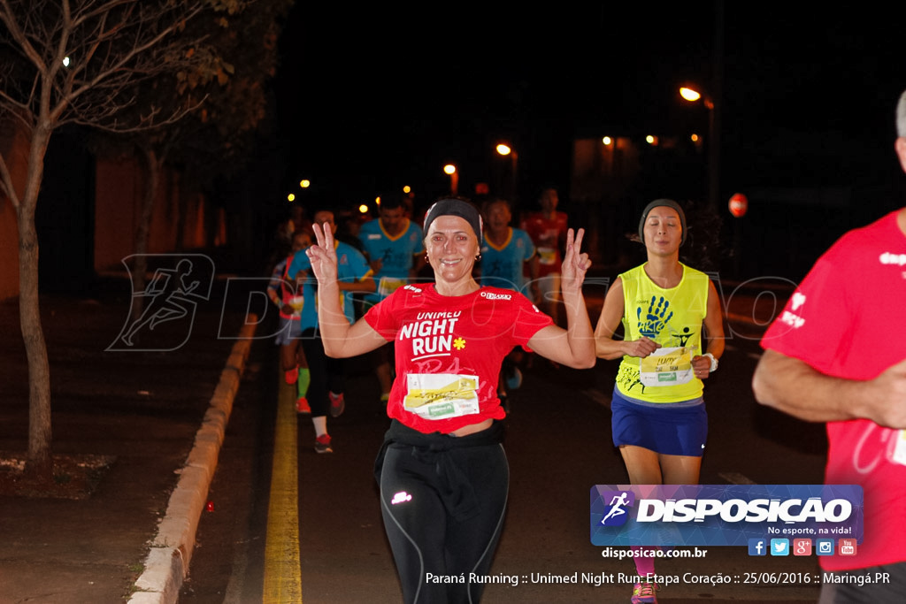 Unimed Night Run: Etapa Coração :: Paraná Running 2016