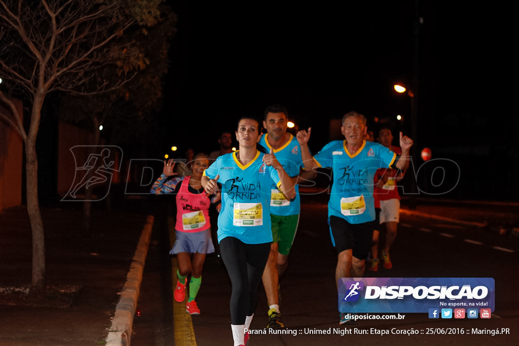 Unimed Night Run: Etapa Coração :: Paraná Running 2016