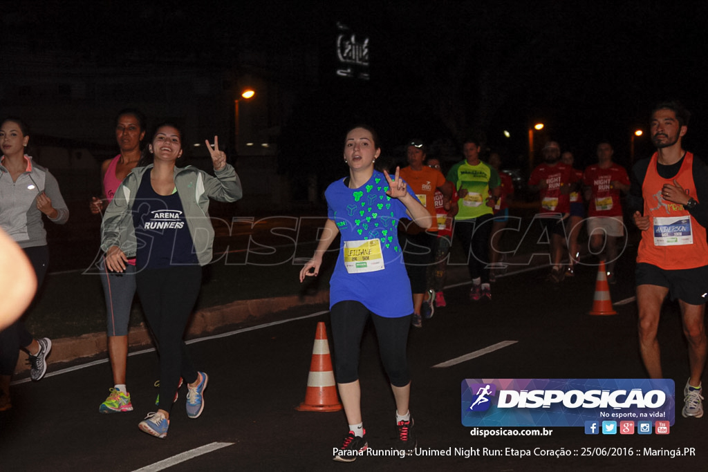 Unimed Night Run: Etapa Coração :: Paraná Running 2016