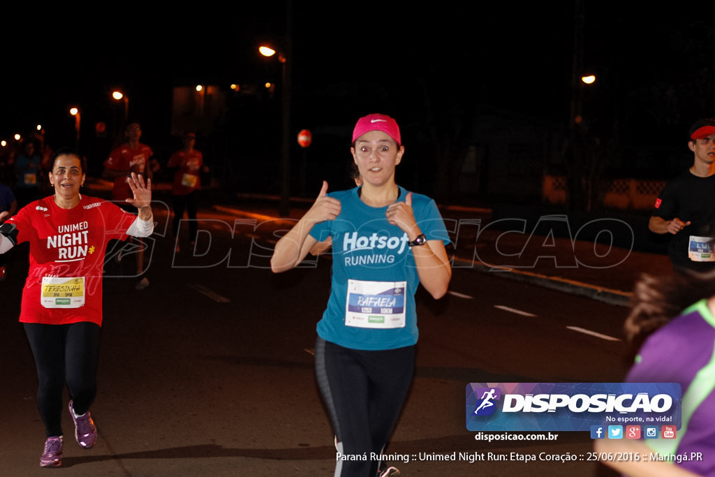 Unimed Night Run: Etapa Coração :: Paraná Running 2016