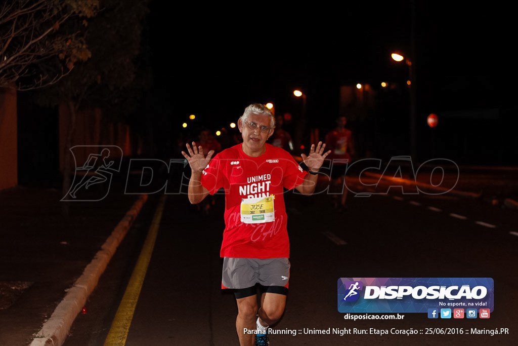 Unimed Night Run: Etapa Coração :: Paraná Running 2016