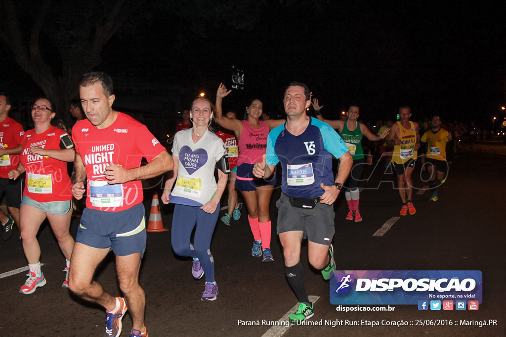 Unimed Night Run: Etapa Coração :: Paraná Running 2016