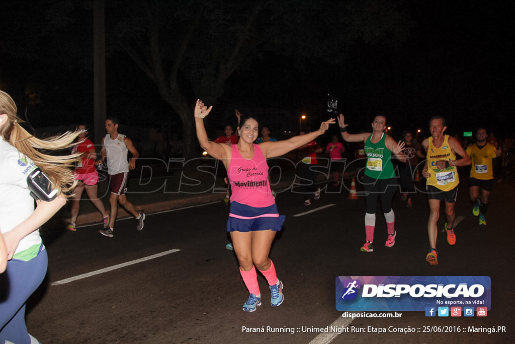 Unimed Night Run: Etapa Coração :: Paraná Running 2016