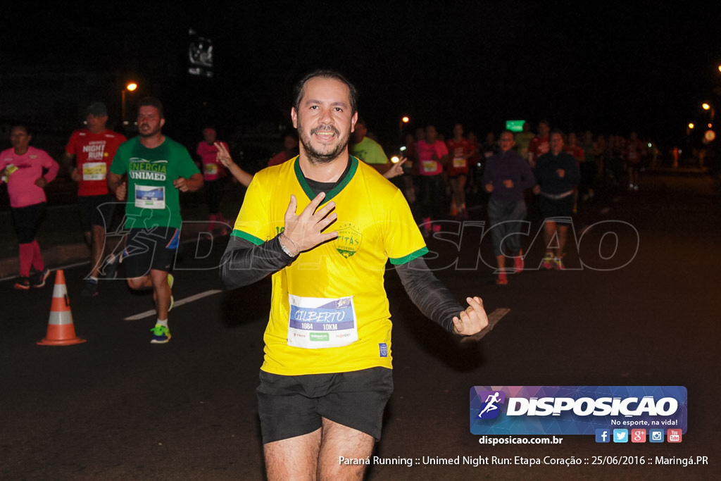 Unimed Night Run: Etapa Coração :: Paraná Running 2016