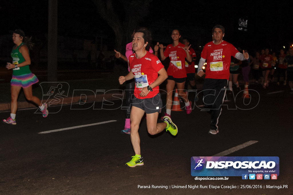 Unimed Night Run: Etapa Coração :: Paraná Running 2016