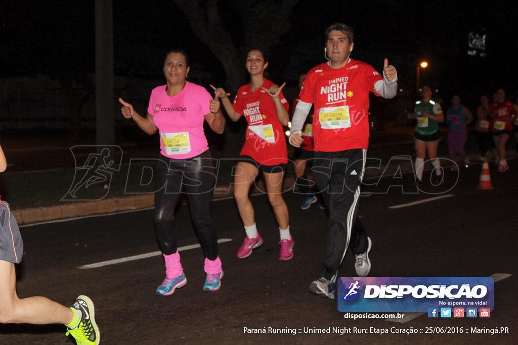 Unimed Night Run: Etapa Coração :: Paraná Running 2016