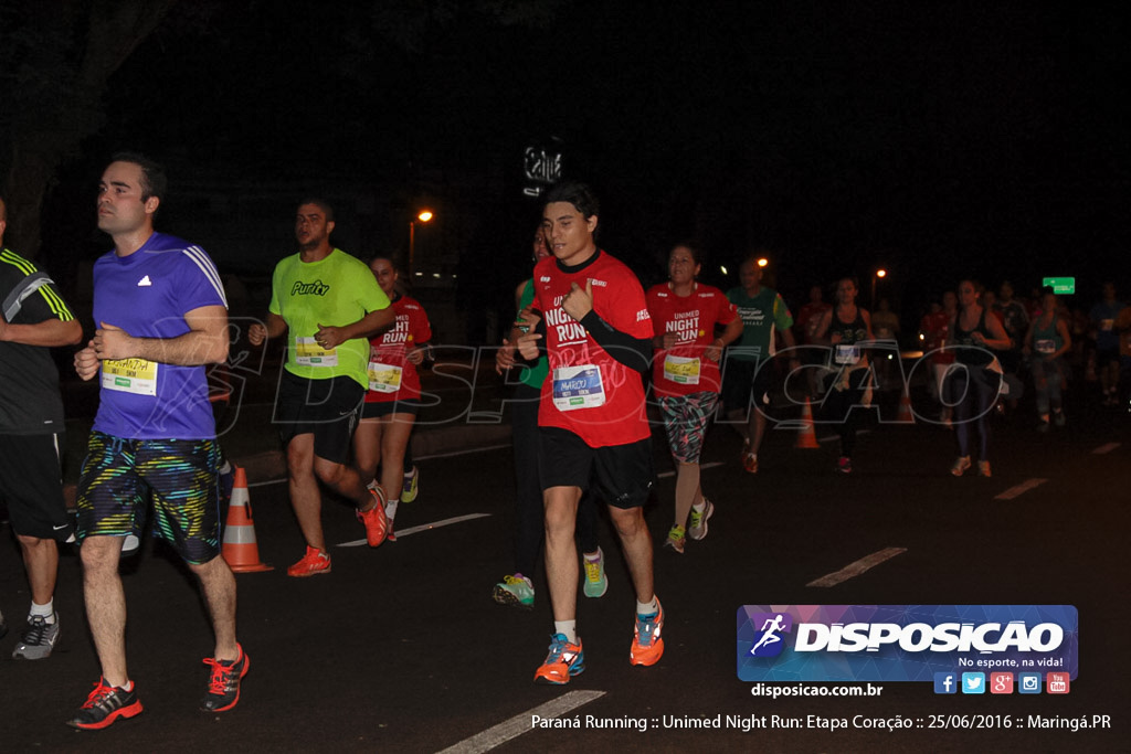 Unimed Night Run: Etapa Coração :: Paraná Running 2016