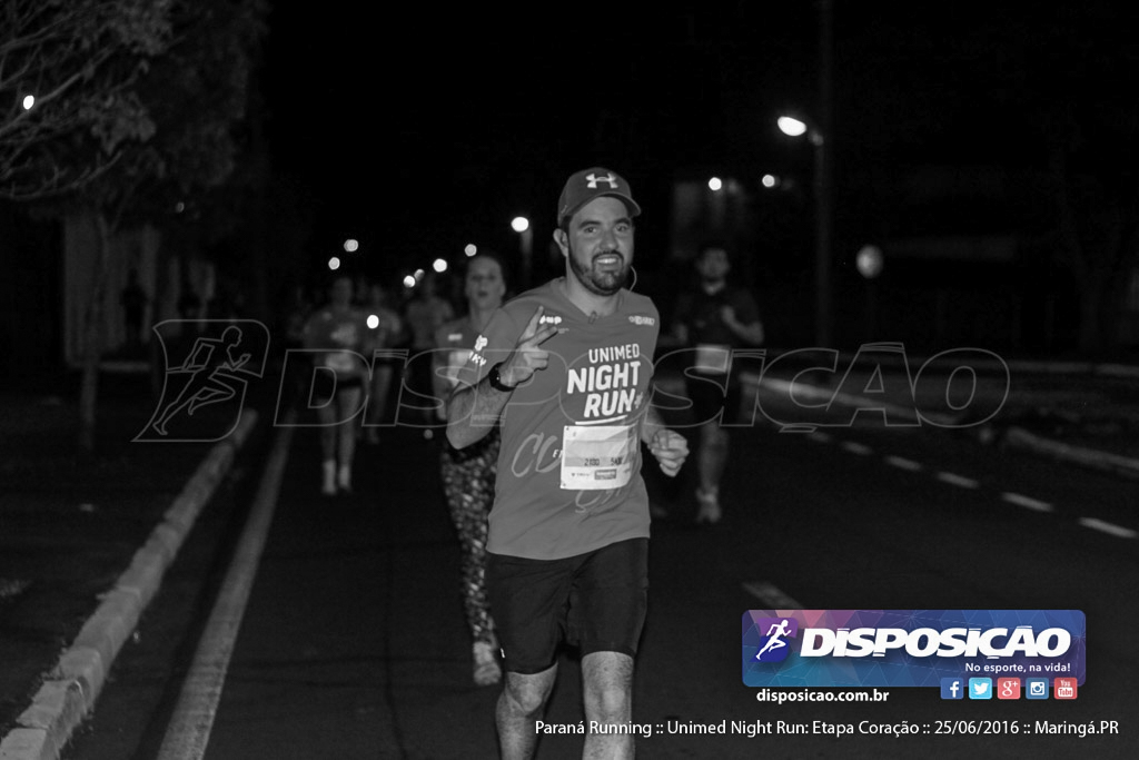 Unimed Night Run: Etapa Coração :: Paraná Running 2016