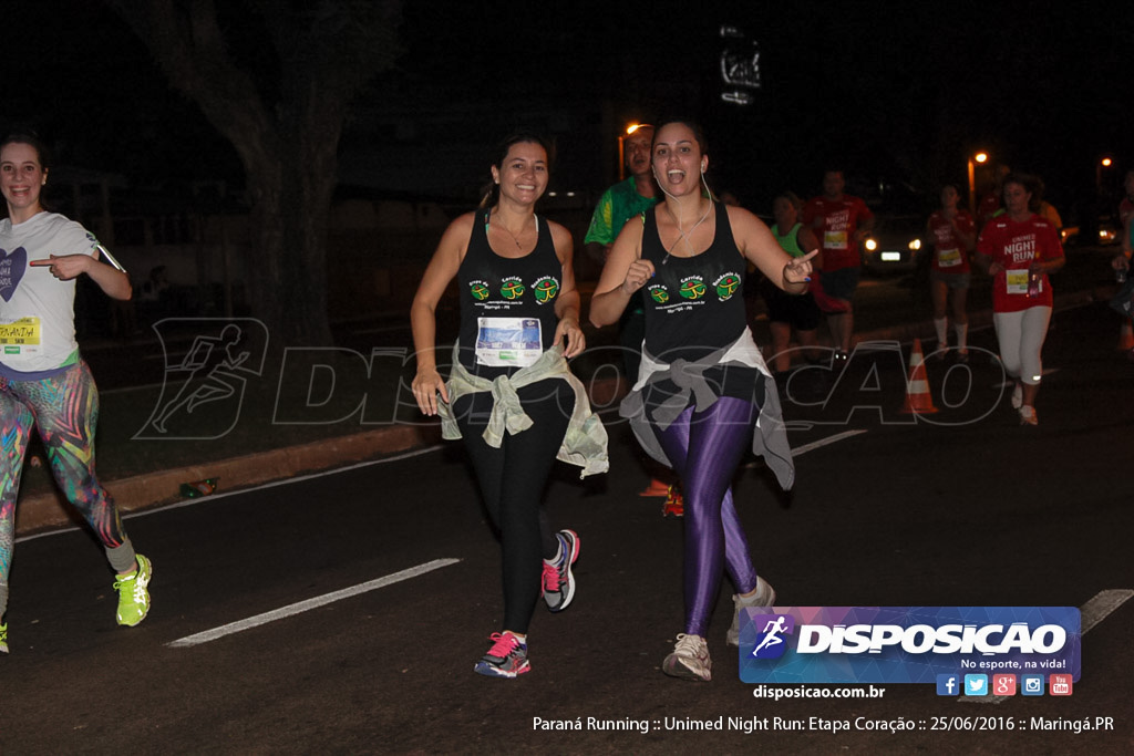 Unimed Night Run: Etapa Coração :: Paraná Running 2016