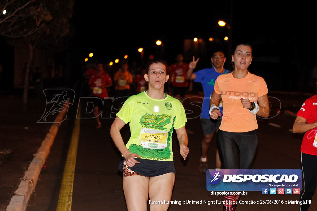 Unimed Night Run: Etapa Coração :: Paraná Running 2016