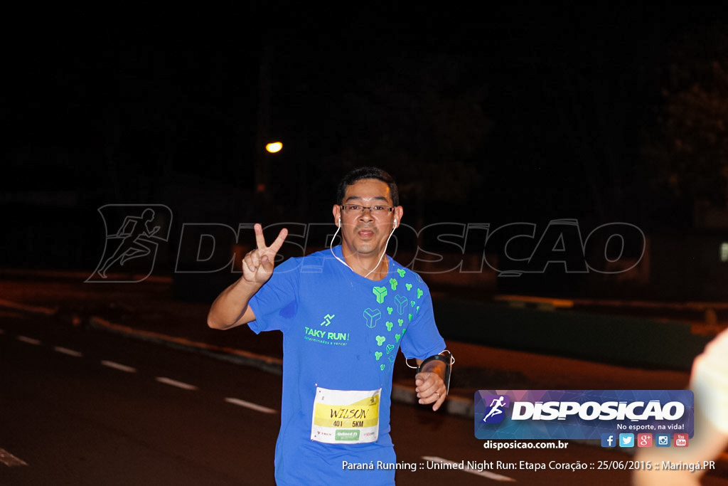 Unimed Night Run: Etapa Coração :: Paraná Running 2016