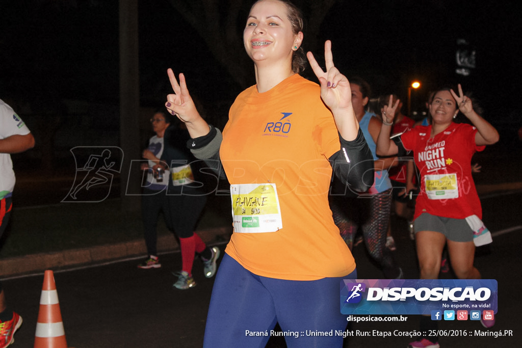 Unimed Night Run: Etapa Coração :: Paraná Running 2016