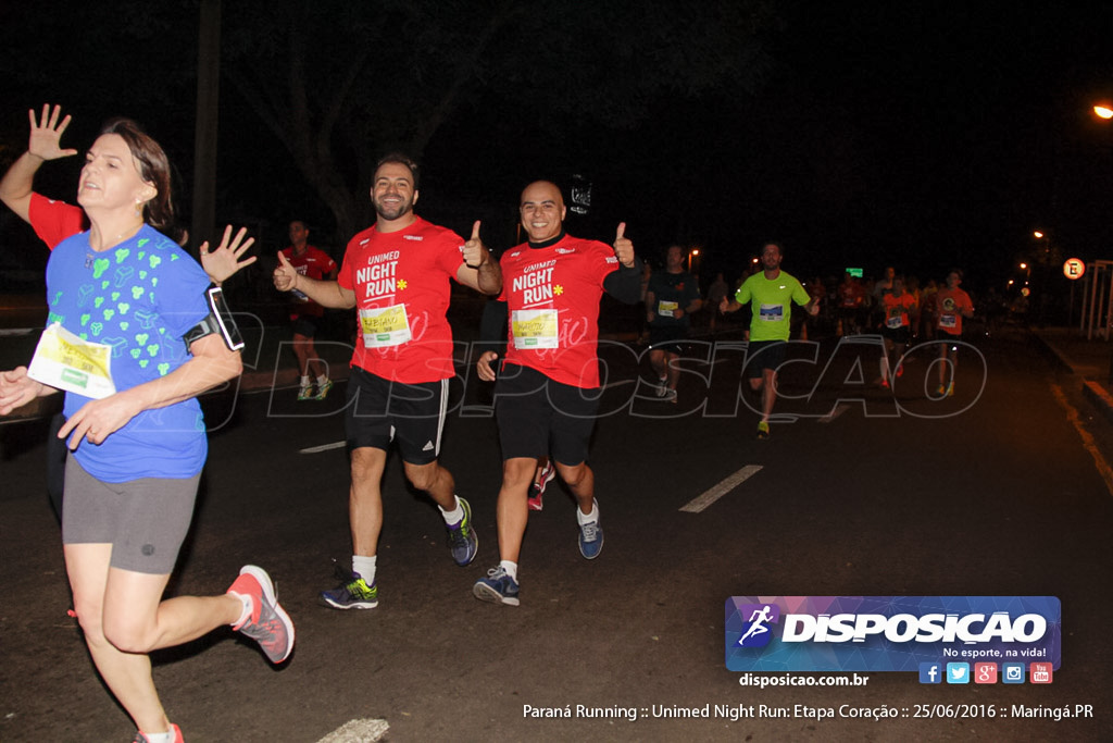 Unimed Night Run: Etapa Coração :: Paraná Running 2016