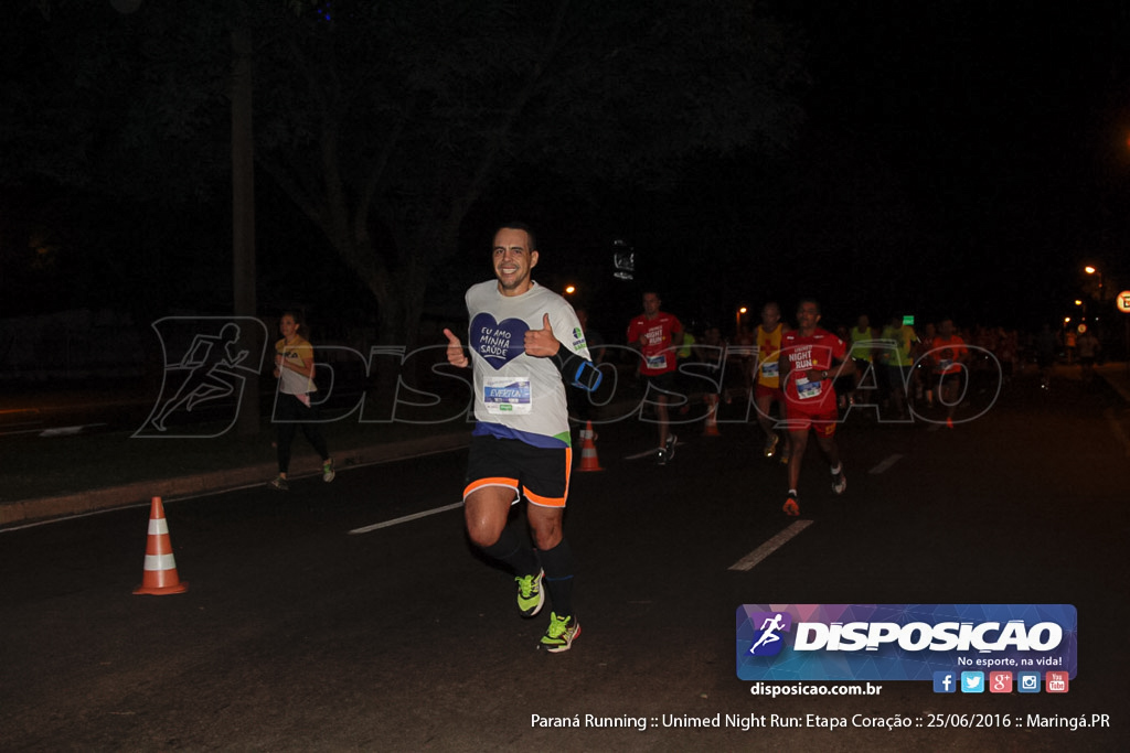 Unimed Night Run: Etapa Coração :: Paraná Running 2016