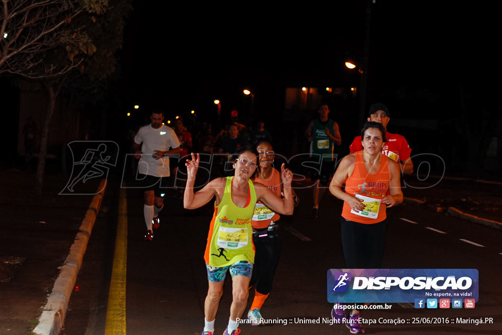 Unimed Night Run: Etapa Coração :: Paraná Running 2016