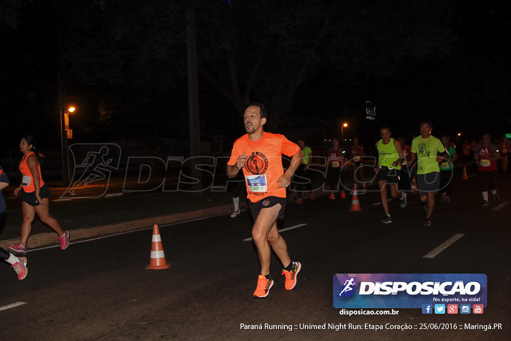 Unimed Night Run: Etapa Coração :: Paraná Running 2016