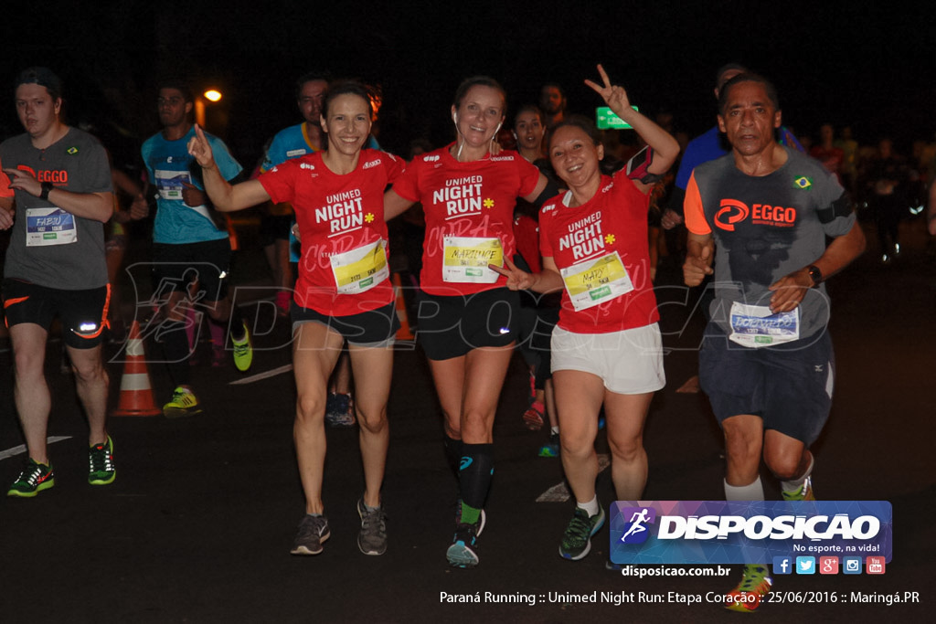 Unimed Night Run: Etapa Coração :: Paraná Running 2016