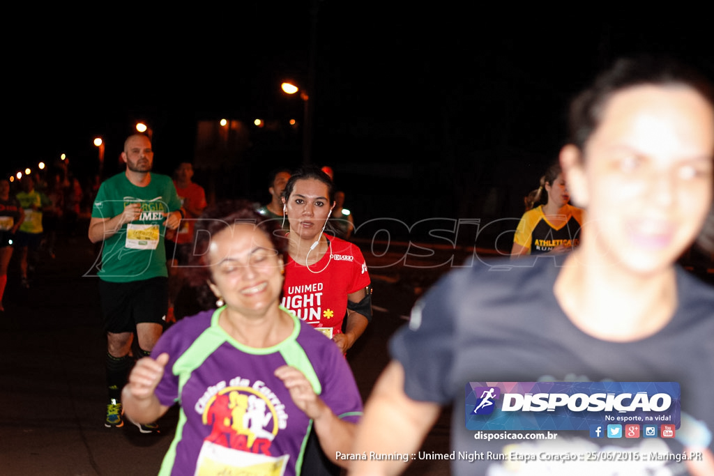 Unimed Night Run: Etapa Coração :: Paraná Running 2016