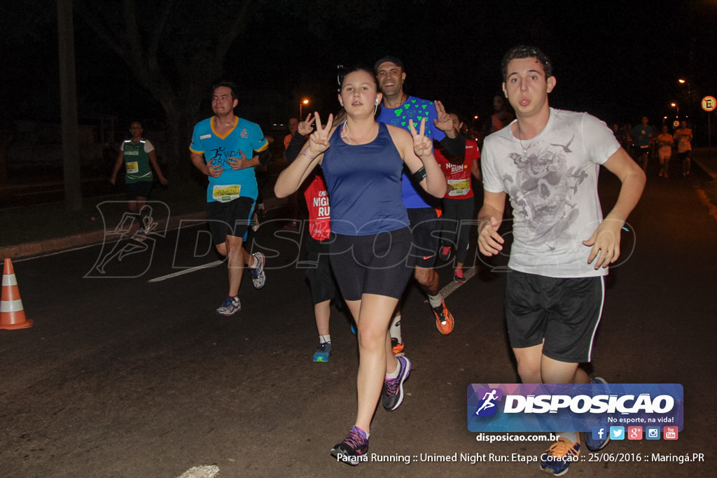 Unimed Night Run: Etapa Coração :: Paraná Running 2016