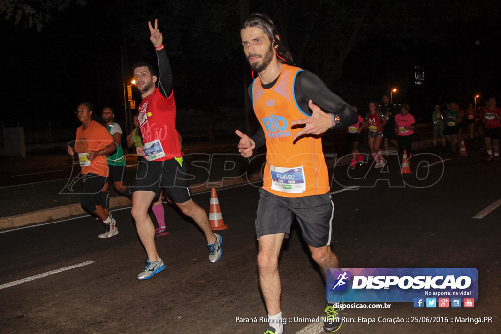 Unimed Night Run: Etapa Coração :: Paraná Running 2016