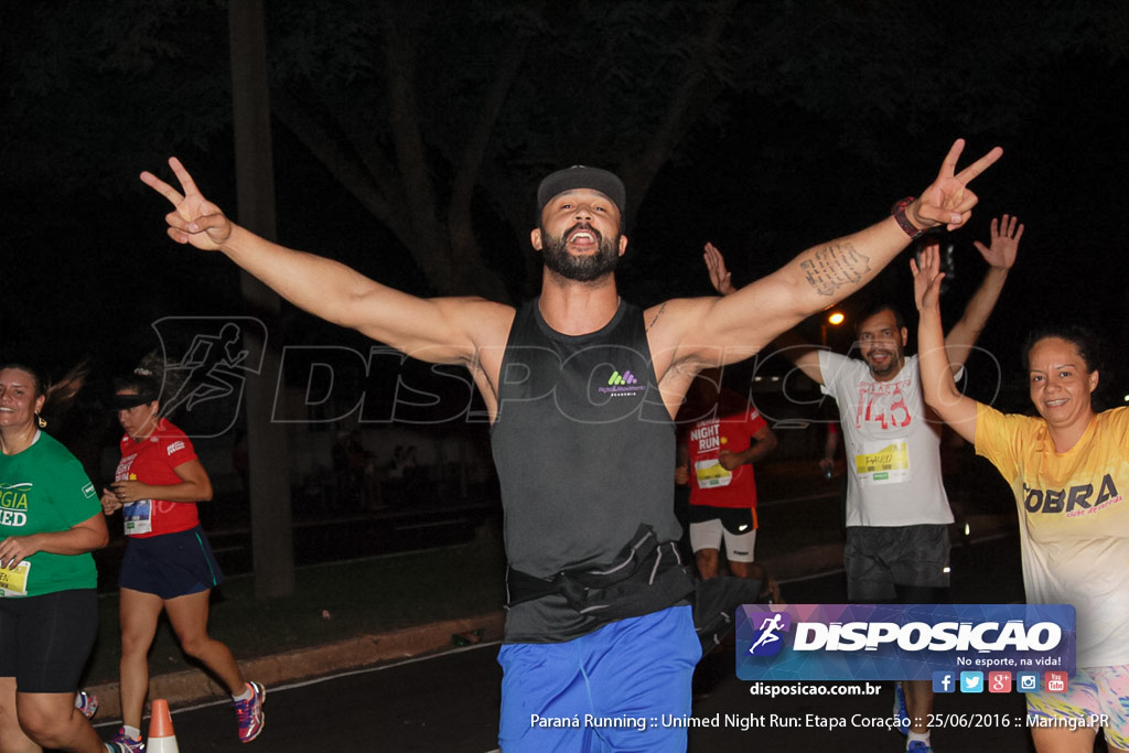 Unimed Night Run: Etapa Coração :: Paraná Running 2016