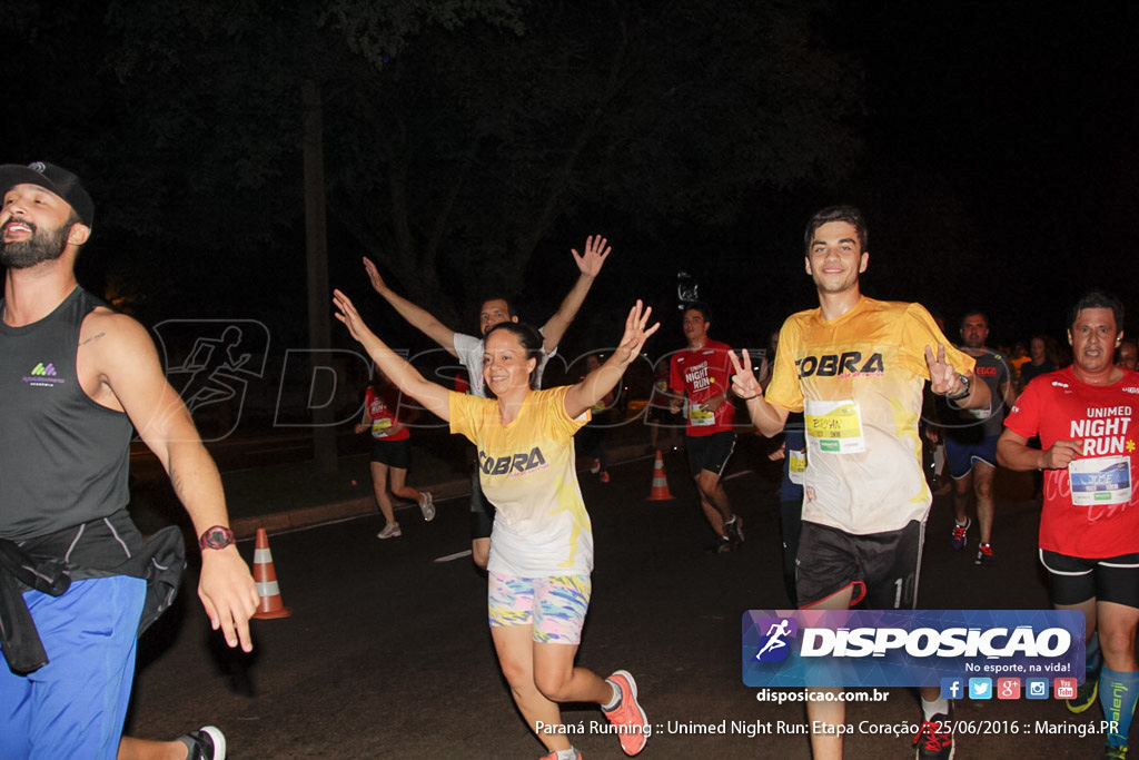 Unimed Night Run: Etapa Coração :: Paraná Running 2016