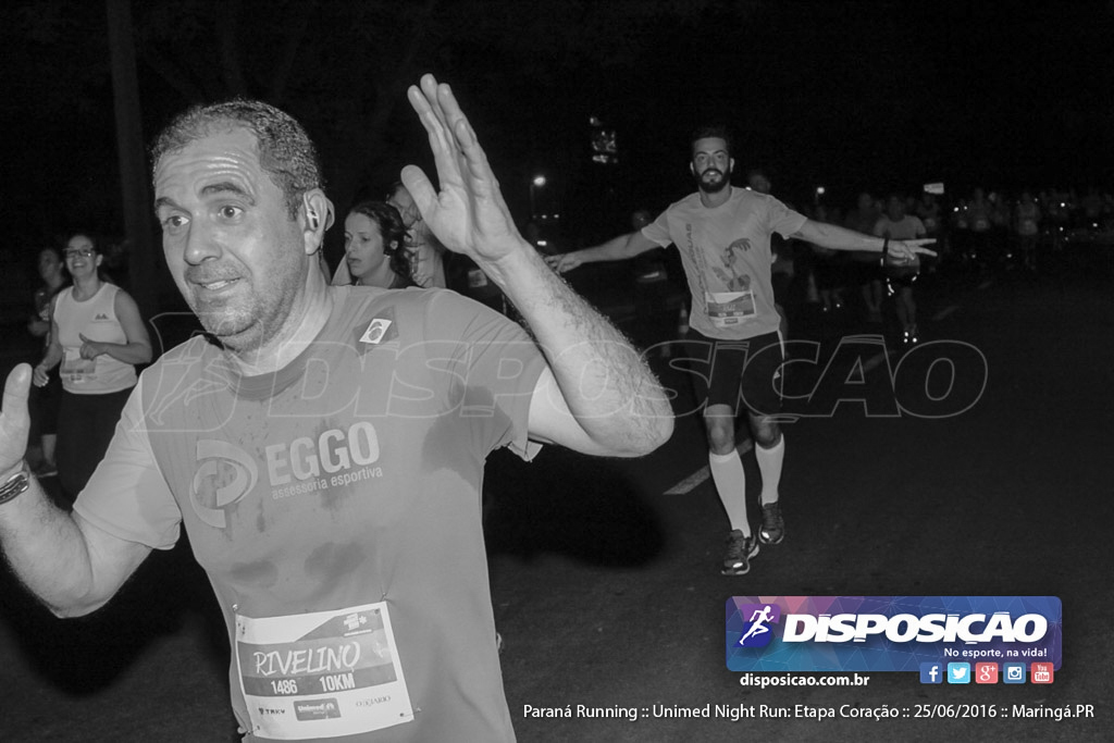 Unimed Night Run: Etapa Coração :: Paraná Running 2016