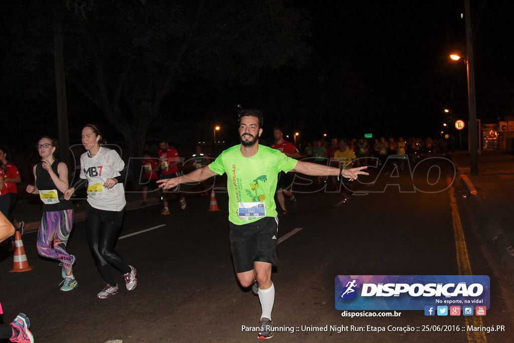 Unimed Night Run: Etapa Coração :: Paraná Running 2016