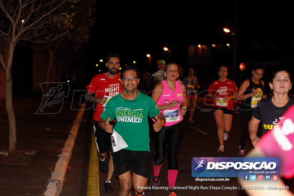 Unimed Night Run: Etapa Coração :: Paraná Running 2016