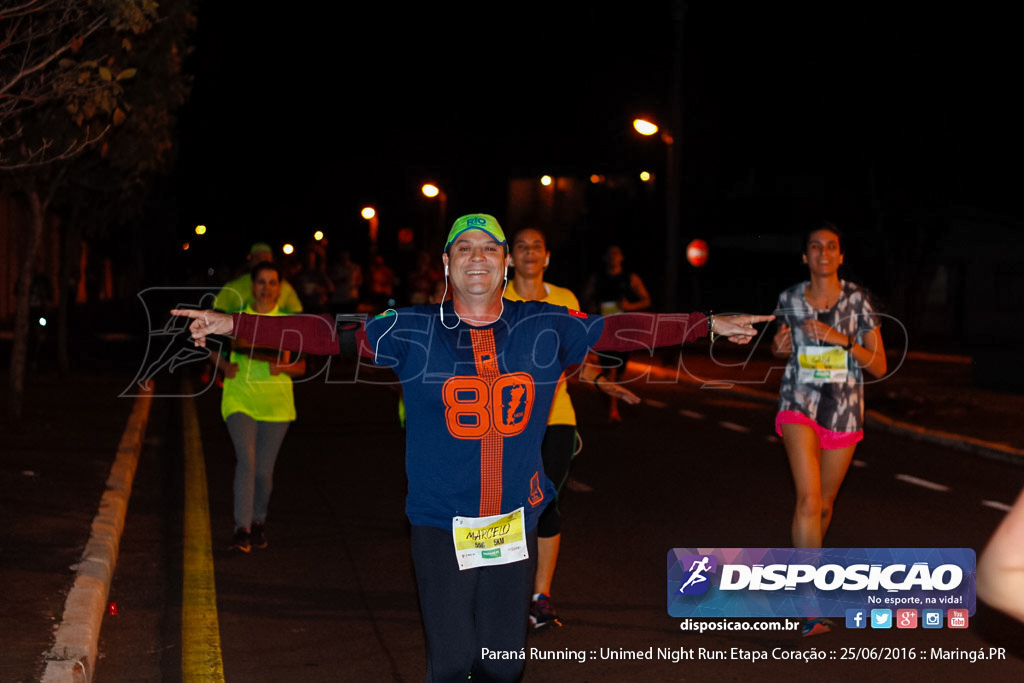 Unimed Night Run: Etapa Coração :: Paraná Running 2016