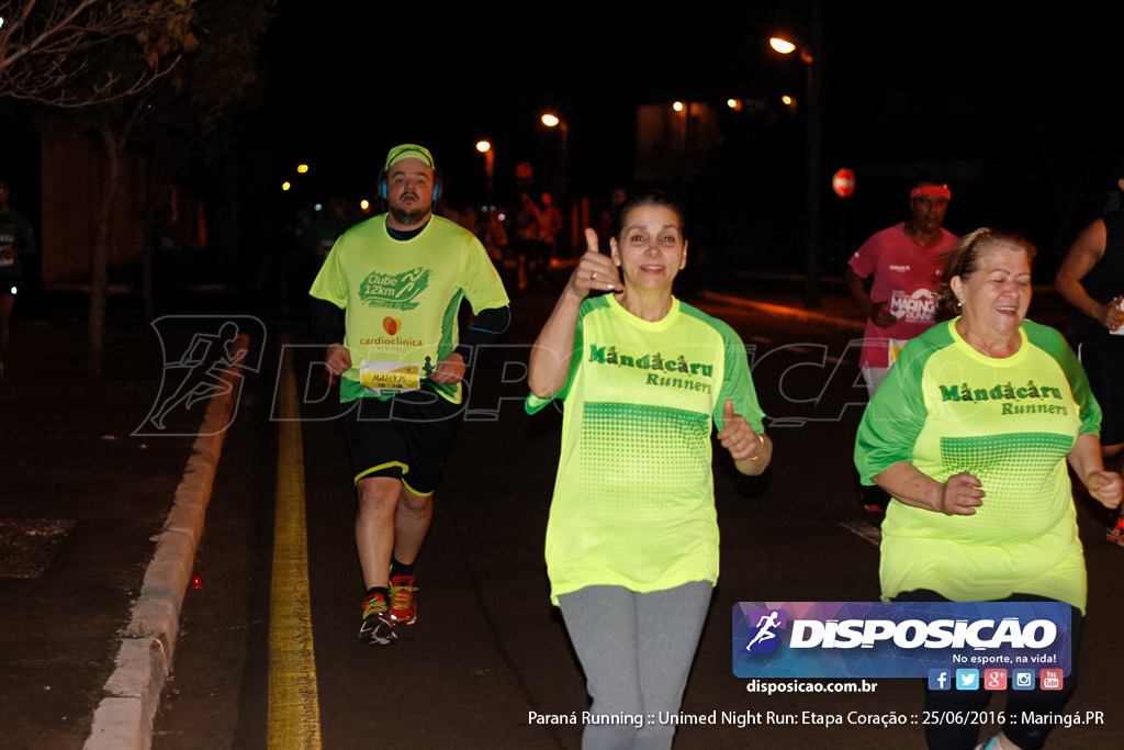 Unimed Night Run: Etapa Coração :: Paraná Running 2016