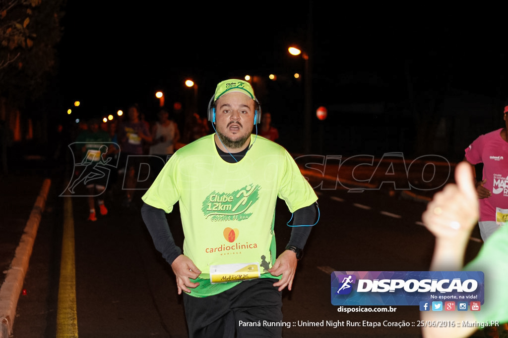 Unimed Night Run: Etapa Coração :: Paraná Running 2016