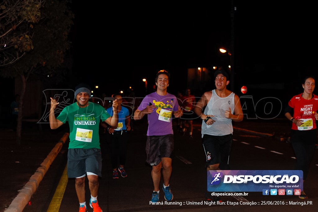 Unimed Night Run: Etapa Coração :: Paraná Running 2016