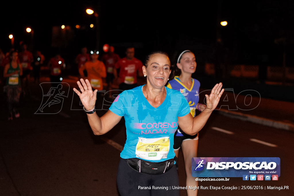 Unimed Night Run: Etapa Coração :: Paraná Running 2016