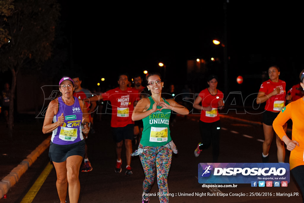 Unimed Night Run: Etapa Coração :: Paraná Running 2016