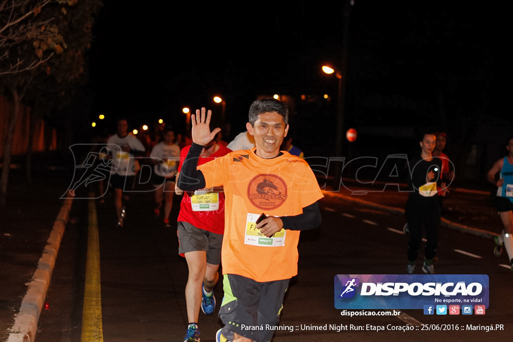 Unimed Night Run: Etapa Coração :: Paraná Running 2016