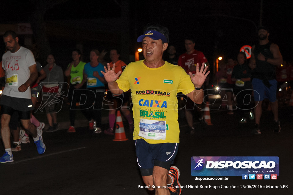 Unimed Night Run: Etapa Coração :: Paraná Running 2016