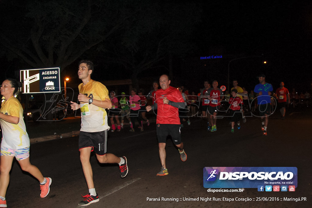 Unimed Night Run: Etapa Coração :: Paraná Running 2016